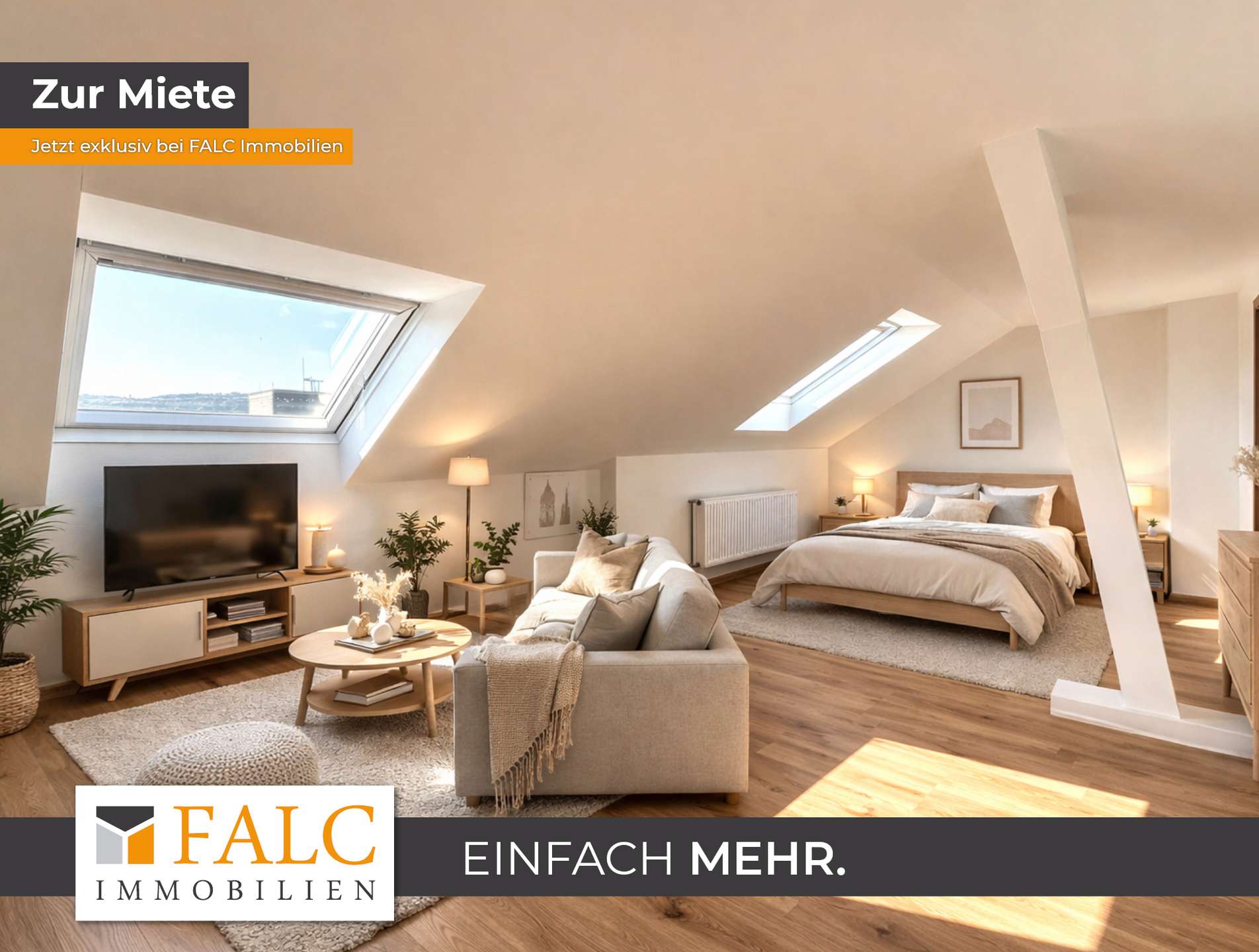 Wohn- und Schlafzimmer